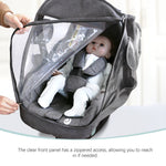 Miracle Baby Car Seat Rain Cover, Universal Infant Car Seat Weather Shield with Storage Bag,Waterproof Baby Car Seat Cover with Breathable Ventilation, Baby Travel Accessories