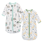 Soft Organic Cotton Baby Sleeping Bag - Wearable Blanket for Infants & Toddlers, Four Season Warm Sleep Sack with 2-Way Zipper, Easy Diaper Changing