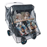 Miracle Baby Double Stroller Rain Cover, Universal Rain Cover for Double Stroller Side by Side, Twins Stroller Cover Baby Travel Weather Shields Fit Most Double Strollers, Baby Outdoor Accessories