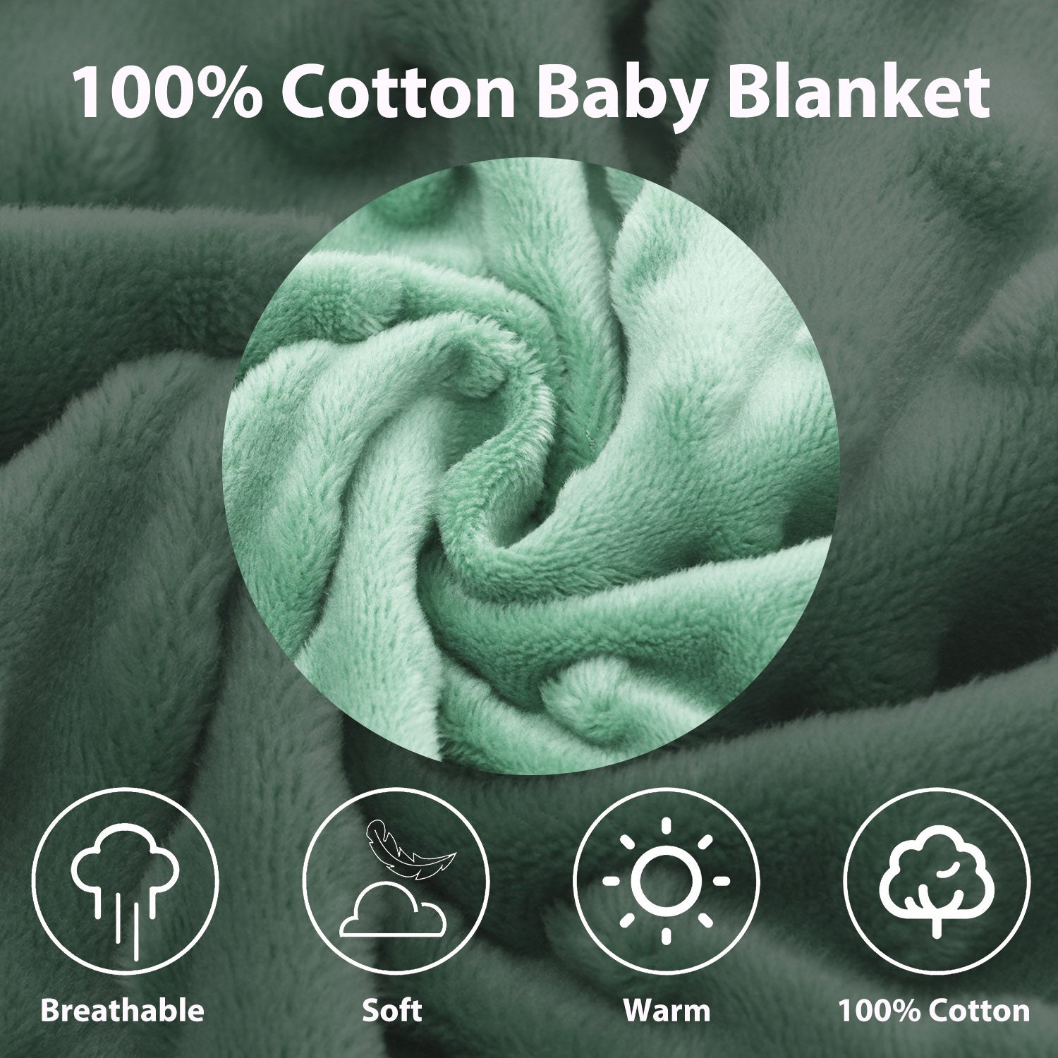 Miracle Baby Car Seat Covers, 100% Cotton Minky Baby Swaddle Blanket for Boys Girls Newborn Baby Swaddle Wrap Soft Thick Baby Swaddling Blanket for Baby Seat