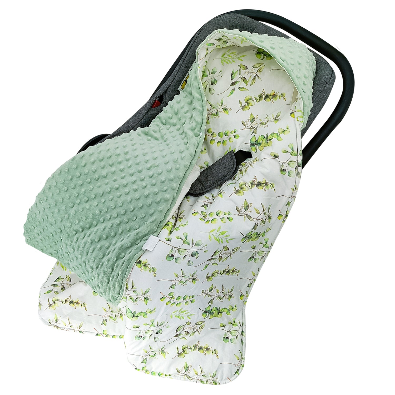 Miracle Baby Car Seat Blanket for Babies, Minky Dot Carseat Swaddle Blankets for Infants Newborn Boys and Girls