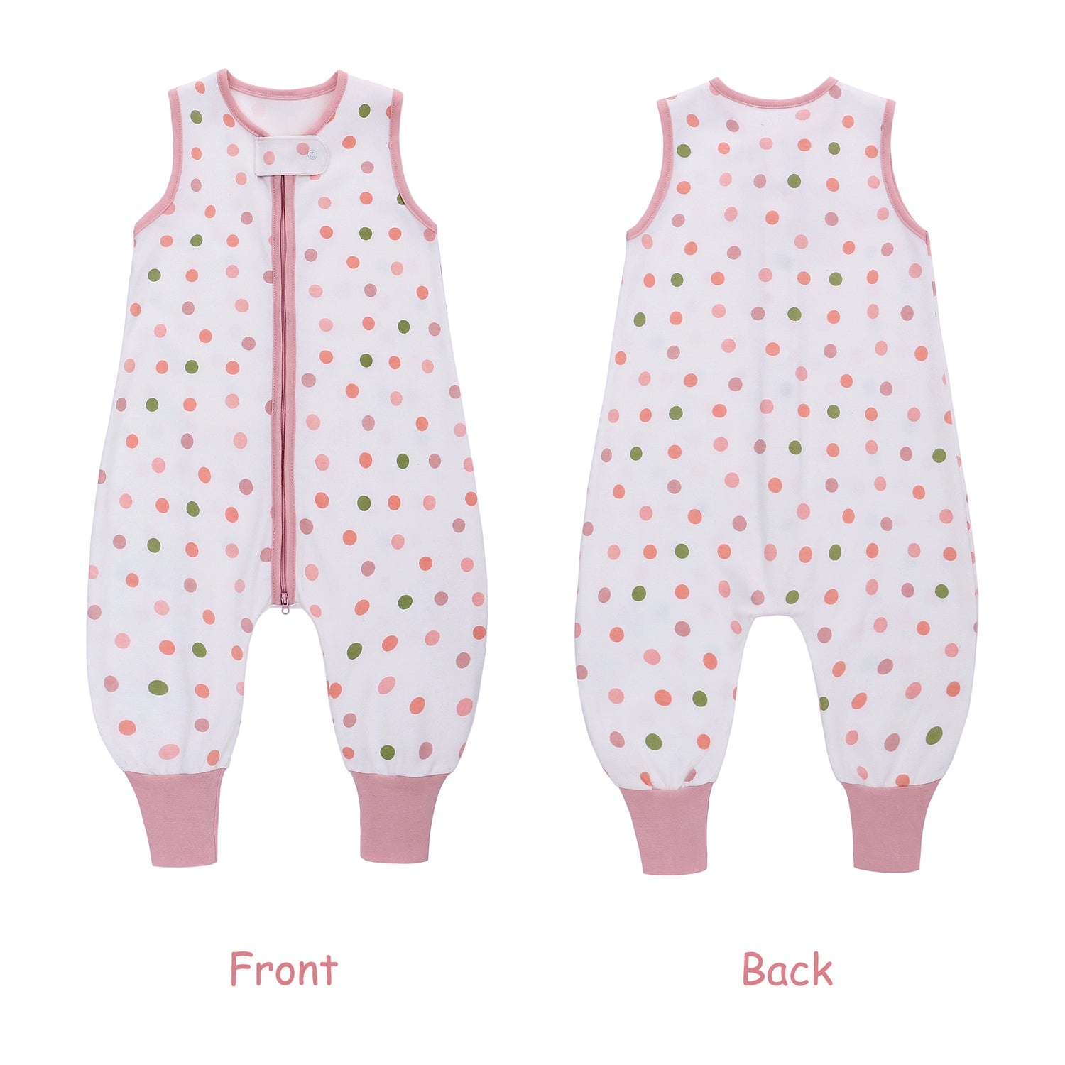 Toddler Sleep Sack with Feet TOG 0.5 Baby Wearable Blankets with Legs Sleeveless Baby Sleeping Bag for Boys Girls, 2 Pack